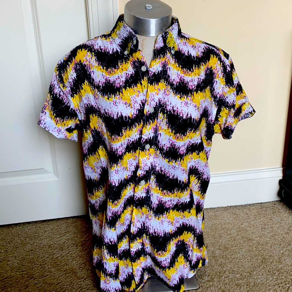 Multi-Colored PacSun Short Sleeve Button Down